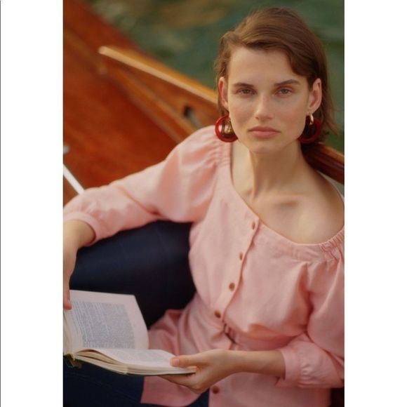 𝅺Anthropologie Belted Blouse   - Picture 3 of 7